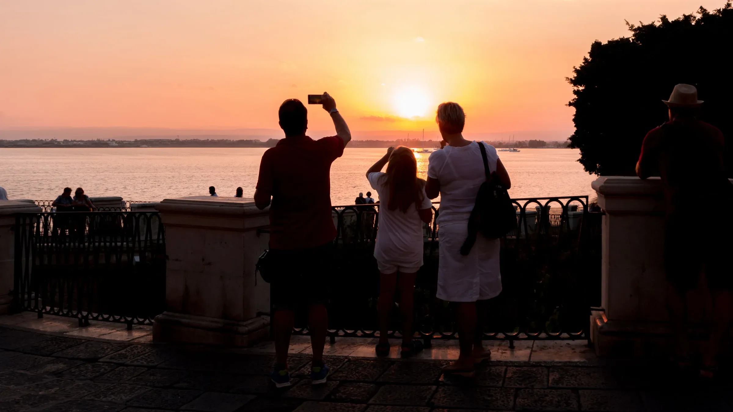 Tramonto dalla Fonte Aretusa