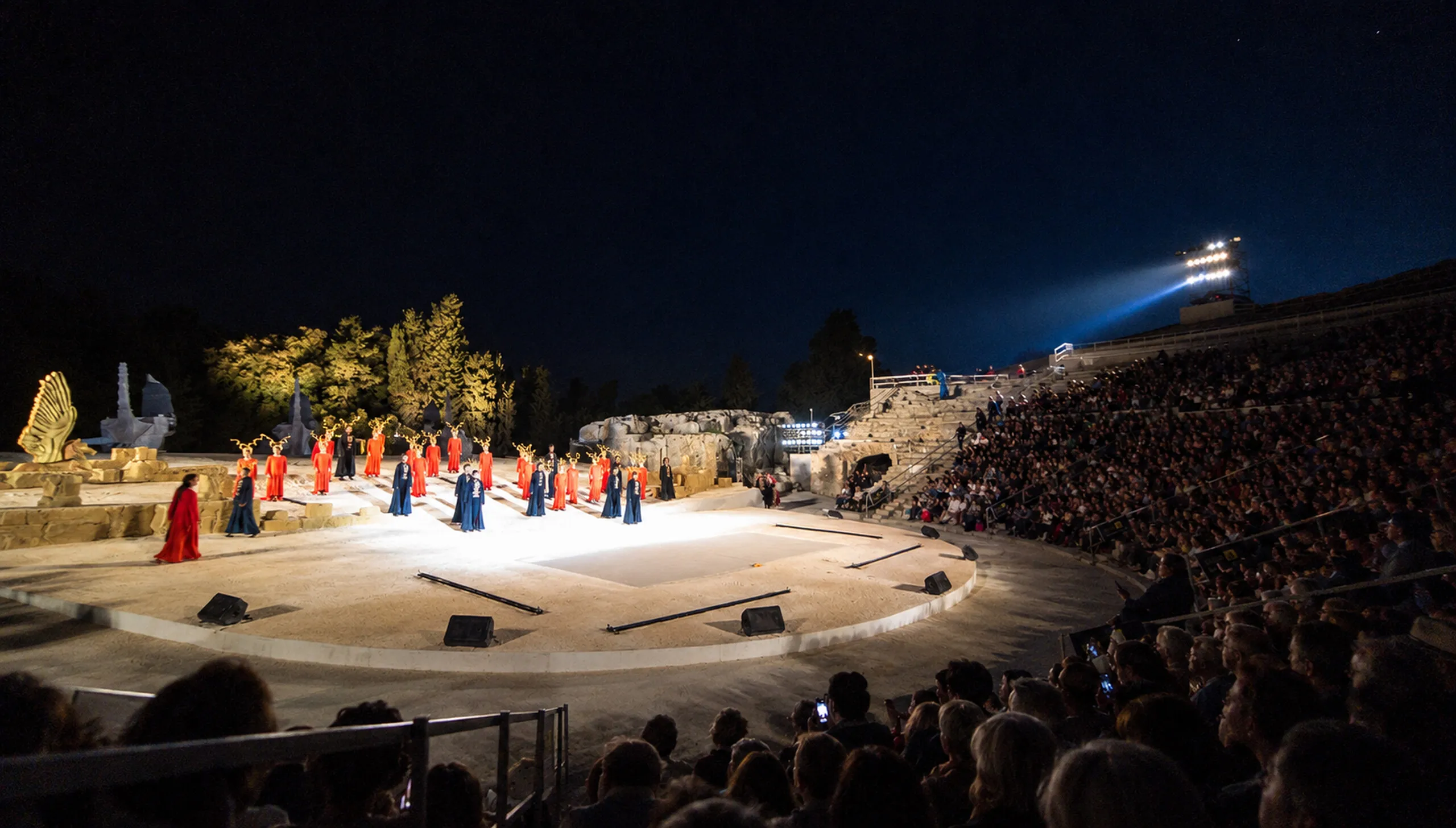 Teatro Greco di Siracusa durante le Rappresentazioni Classiche